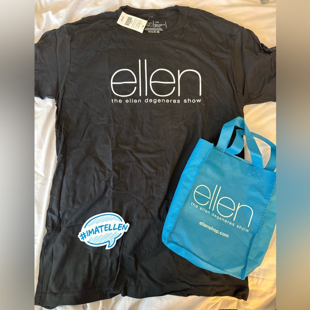 Ellen Show Shirt and Swag Bag NWT